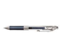 Bolígrafo Energel Pure retráctil con punta de bola. Escritura en color azul oscuro.