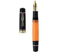 Bolígrafo estilográfico Majohn modelo P139 con plumín flexible, incluye estuche, color naranja y , juego de bolígrafos flexibles de acrílico