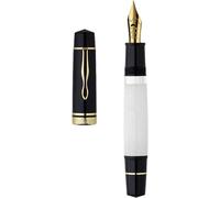 Bolígrafo estilográfico Majohn modelo P139 con plumín flexible, incluye estuche, fabricado en acrílico blanco, set de bolígrafos flexibles