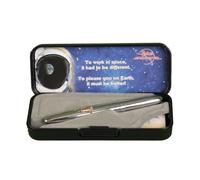 Bolígrafo Fisher Space Pen plateado con diseño de nave espacial