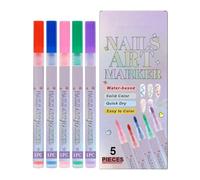 Bolígrafo genérico para - 5 marcadores vibrantes para, impermeables y resistentes a la decoloración, bolígrafos de bricolaje para diseños creativos, de larga duración, fácil de usar, adecuados