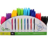 Boligrafo liderpapel retractil con clip acabado soft touch punta 0,7 mm expositor 96 unidades colores - BO31
