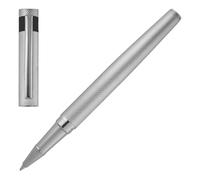 BOSS Bolígrafo de gel cromado con motivo mate tallado a diamante - StyleRollerball pen Loop Diamond Chrome, 58139237 Negro pcs.