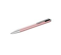 Bolígrafo metálico Pelikan Snap K10 rosa metálico (rosa claro) en estuche - innovador mecanismo a presión, cuerpo de aluminio, tinta azul para documentos (ISO 12757-2)