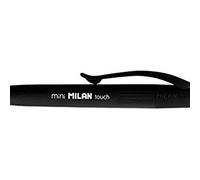 Boligrafo milan p1 retractil 1 mm touch mini negro expositor de 40 unidades