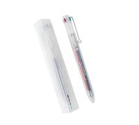 Bolígrafo multicolor para escritura, selección de botones, cuerpo transparente para diarios, marcado y notas diarias, bolígrafo de escritura de notas, escuela, trabajo, papelería