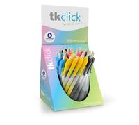 Boligrafo office box tk click expositor de 50 (5 col.) (tinta azul)