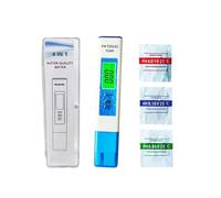 Bolígrafo probador de calidad del agua 4 en 1, medidor PH TDS EC for pruebas,Extensamente probado(Blauw)