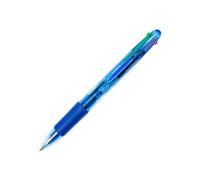 Boligrafo q-connect 4 en 1 tinta 4 colores retractil -con sujecion de caucho