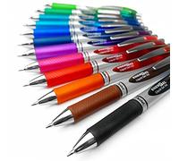 Bolígrafo retráctil de tinta de gel líquido EnerGel XM BL77 de Pentel, 0,7 mm, 52% reciclado, paquete de 12 en colores variados