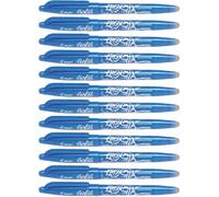 Bolígrafo retráctil Pilot Frixion BL - punta F (media), color azul. Paquete de 12 unidades