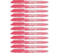Bolígrafo retráctil Pilot Frixion BL - Punta Fina (M), color coral rosa | Paquete de 12 unidades