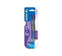 Bolígrafo roller de gel de Pilot G207 con punta de 0,7 mm, color azul Twin