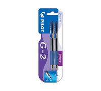 Bolígrafo roller de gel de Pilot G207 con punta de 0,7 mm, color azul Twin