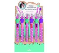 BolÍgrafos 6 colores y sello surtidos diseño caballos