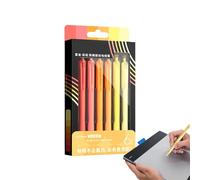 Bolígrafos de colores de punta fina, lavables de 0,7 mm, 6 colores retráctiles, juego de bolígrafos de colores acrílicos, para oficina, escuela, diario, escritura creativa, bocetos artísticos