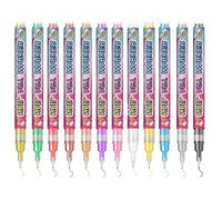 Bolígrafos de dibujo de uñas, 12 colores para manicura, marcadores artísticos | Kit de bolígrafos acrílicos para uñas | para el hogar, dormitorio, apartamento, viajes, salón de belleza, fiestas