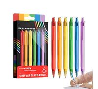 Bolígrafos de punta fina de colores - Escritura suave Juego de bolígrafos acrílicos lavables de 6 colores de 0,7 mm | Bolígrafo de dibujo retráctil de punta fina de color para bocetos de diario de cóm