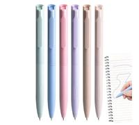 Bolígrafos De Tinta De Gel | Bolígrafos De Tinta De Gel De Trinquete Colorido - 6 Piezas Seca Rápida Escritura Fluido Retráctil Punta 05mm Multicolor Caligrafía Dibujo Boceto Garabatos