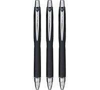 Bolígrafos Jetstream SXN-210 RT, tinta negra que evita los borrones y la manipulación, bola de 1,0 mm, agarre de caucho, paquete de 3