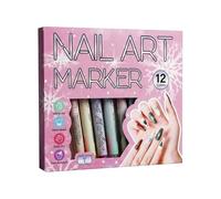 Bolígrafos para dibujo en uñas, resistentes a las, alta pigmentación, juego de 12, conjunto de marcadores para uñas, para mujeres y madres novias profesionales principiantes salón en casa Usag