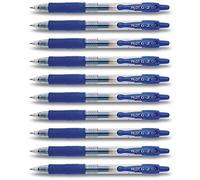 Pilot Pen – Bolígrafos retráctiles de gel G2, azul, 10 unidades