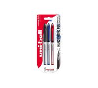 Bolígrafos UB-188-L Air, tinta negra/roja/azul Super Ink a prueba de manipulación, punta estilográfica, paquete de 3 unidades