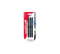 Bolígrafos UB-188-Micro Air, tinta Super Ink negra a prueba de manipulación, punta estilográfica, paquete de 3 unidades