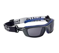 Bollé Baxter Montura PC Negro/Azul Ocular Ahumado PC Anti‑vaho/Anti‑rayaduras Platinum Cinta/Espuma