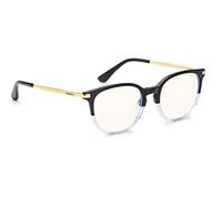Bollé Safety PRBBARC204 BARCELONA Gafa de Contra, Lente de PC Incoloro, Tecnología PRB420, Bloqueador de la Luz Azul, Montura de Acetato Gradiente Negro y Cristal con Montura Dorada para Mujeres