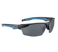bollé Tyron - Gafas de seguridad con protección ocular según EN166 y cristal ahumado, color negro y azul