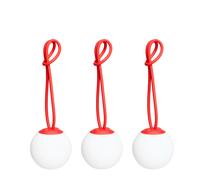Bolleke Mini Lámpara Portátil, Juego de 3 , Rojo