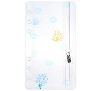 Bolsa Cremallera A6 de PVC para Organizador de Anillas | Recambio Decorativo de 6 Anillas, Formato Marino, Ligera y Delgada, para Pequeños