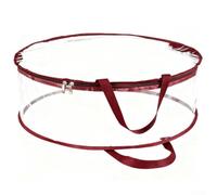 Bolsa de almacenamiento de corona de Navidad resistente, diseño de PVC transparente con cremallera de doble costura para decoraciones de Navidad y luces, grande (rojo, 90 x 20 cm)