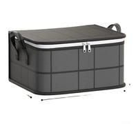 Bolsa de almacenamiento de edredón grande no tejida organizador de ropa cajas de mudanza para el hogar edredón manta contenedor de juguetes con asas reforzadas negro 60 x 50 x 70 cm (30 L)