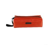 Bolsa de almacenamiento de herramientas de mano, bolsa de tela Oxford 1680D con cremallera suave para electricistas mecánicos, organizador de 250 x 85 x 70 mm (rojo)
