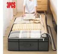 Bolsa de almacenamiento inferior de cama no tejida plegable, bolsa de almacenamiento de manta de ropa de gran capacidad, armario de dormitorio ordenado, ahorro de espacio, 1/2 Uds. S 50X40X15cm 2PCS
