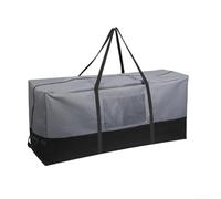 Bolsa de almacenamiento para árbol de Navidad, contenedor grande 600D resistente a la intemperie para coronas y decoración navideña con asas resistentes, rojo/negro o gris/negro (gris/negro, 122 x 38