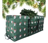 Bolsa de almacenamiento para árbol de Navidad, tela Oxford 210D, resistente y grande, con asas reforzadas y doble cremallera, caja de lona resistente al desgaste para árboles de Navidad de 4 pies