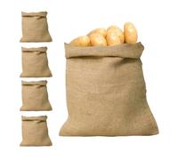 Bolsa de almacenamiento para patatas - Lote de 5 bolsas de tela de yute | 40 x 60 cm Transpirable Almacenamiento de alimentos para verduras Frutas Hogar Cocina granja