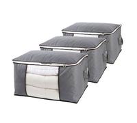 Bolsa de almacenamiento plegable 3 uds 60x40x35cm gran capacidad, bolsa de almacenamiento bajo la cama, para almohadas, ropa y edredones nuevo