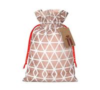 Bolsa de cordón con estampado de fondos de oro rosa para regalos, bolsas de regalo adorables reutilizables, perfectas para joyas y mucho más