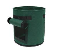 Bolsa de Cultivo Patatas Doble Puerta, 3 uds., macetero Tela no Tejida Resistente for una fácil Cosecha, Color Negro/Rojo/Verde for y Tomates para Cultivar Frutas(Green)
