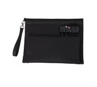 Bolsa de documentos ignífuga, 14.3 x 10.2 pulgadas, bolsa de almacenamiento segura, resistente al calor hasta 2000 F, cerradura de 3 dígitos, para archivos A4, viajes en efectivo
