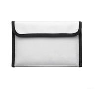 Bolsa de documentos ignífuga Bolsa de seguridad impermeable para oficina en casa, plata, 28x20 cm (plata-1)