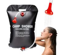 Bolsa de Ducha Solar, 20L Bolsa de Ducha de Viaje Solar Portátil Agua Caliente con 45°C Manguera Extraíble Cabezal de Ducha Intercambiable Senderismo Exterior Bolsa de Baño para Escalar (Cuadrado)