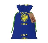 Bolsa de dulces con cordón de Navidad con estampado de bandera del estado de Oregon, bolsas de Navidad, bolsas reutilizables para envolver regalos de fiesta