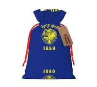 Bolsa de dulces con cordón de Navidad con estampado de bandera del estado de Oregon, bolsas de Navidad, bolsas reutilizables para envolver regalos de fiesta