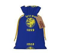 Bolsa de dulces con cordón de Navidad con estampado de bandera del estado de Oregon, bolsas de Navidad, bolsas reutilizables para envolver regalos de fiesta
