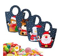 Bolsa De Golosinas Navideñas - 4 Unidades Bolsa De Almacenamiento Con Osos De Navidad - Bolso Reutilizable Para Tartas Premios Chocolate Botellas De Cerveza,Fiesta De Clases Carnaval Baby Shower